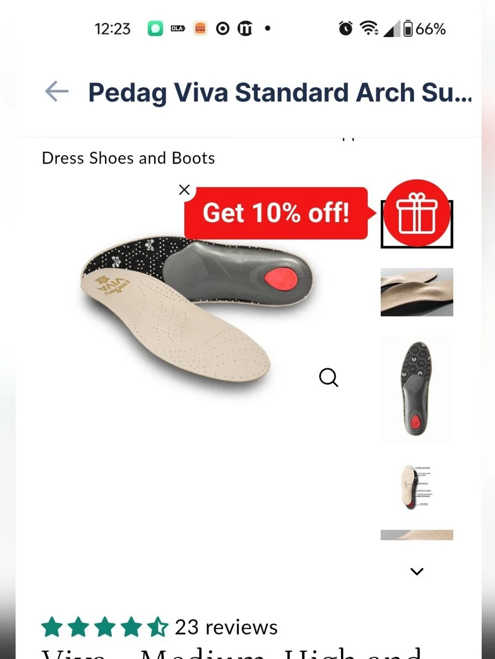 Beige and Black Comfort Shoe Insoles